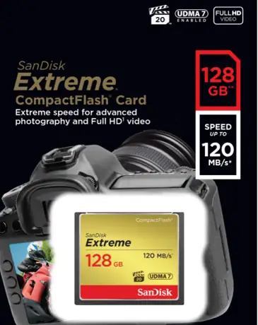 SanDisk Extreme CompactFlash pack
